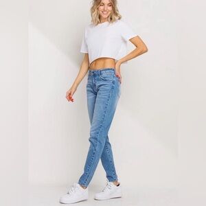 Jelly Jeans Women Size 11 Blue High Rise Mom Skinny Medium Denim